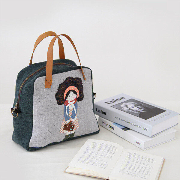 [바이핸즈] 퀼트패키지 가방 - 뽀글소녀 토트백