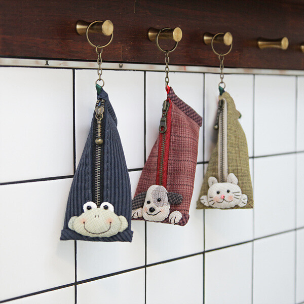 [바이핸즈] 퀼트패키지 소품 - 강아지 필통 & 개구리 케이스