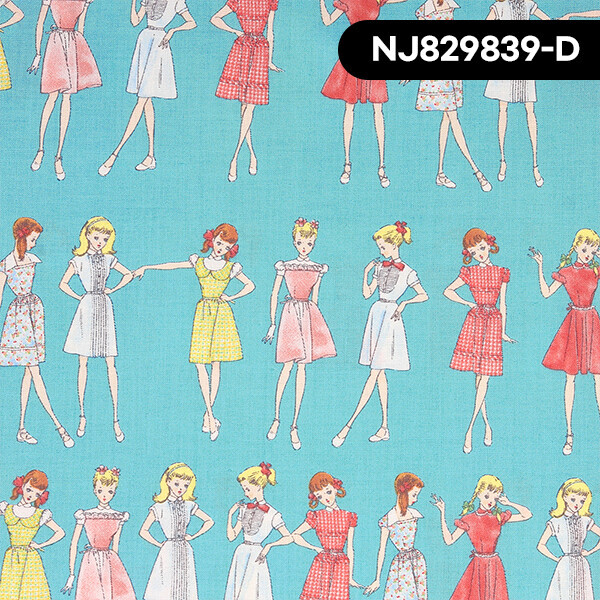 [유와] 나카하라 준이치 미다시나미 프린트원단 - NJ829839 (1/4yd)☆