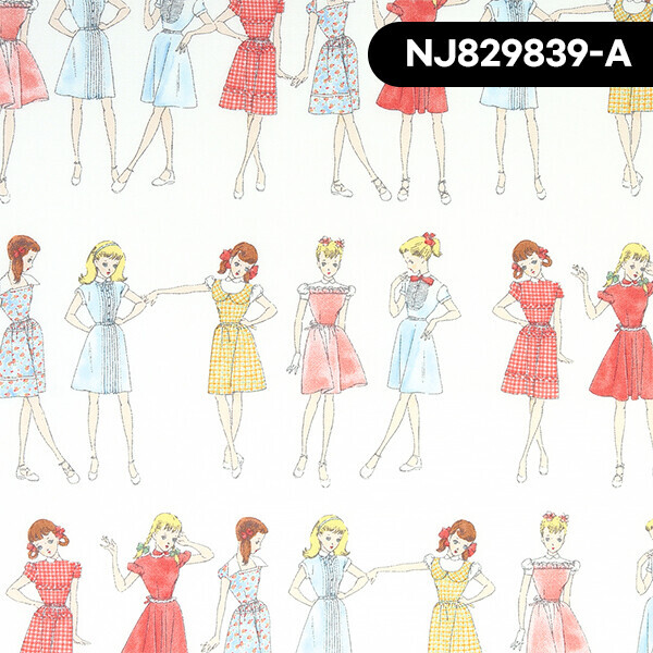 [유와] 나카하라 준이치 미다시나미 프린트원단 - NJ829839 (1/4yd)☆