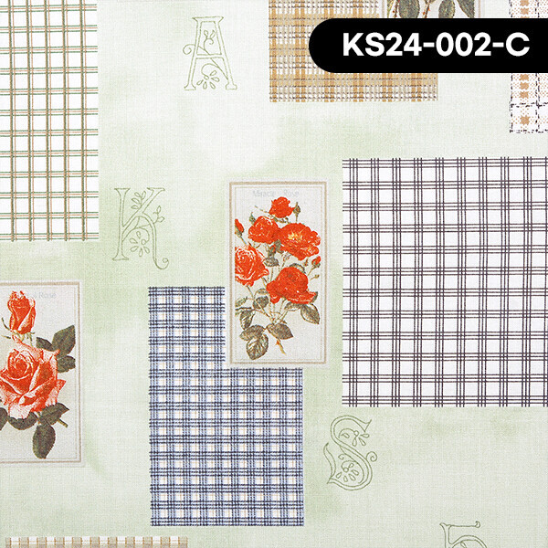 [유와] 고노 사나에 로즈카드 프린트원단 - KS24-002 (1/4yd)☆