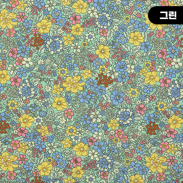퀼트의시작은? 엔조이퀼트와 함께,[수입원단] 대폭 면원단 블룸 플라워가든 코튼프린트원단 ☆