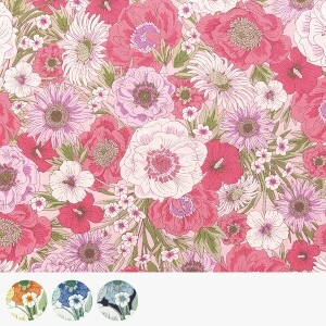[세븐베리] 노블 플라워 프린트원단 - 850502-D1 ☆ (1/2Yd)