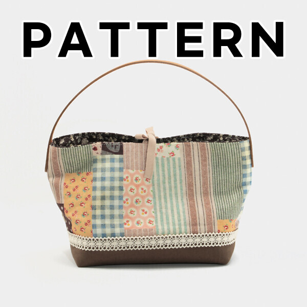 [바이핸즈] 퀼트도안 - 믹스플라워 패치 에코백