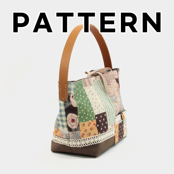 [바이핸즈] 퀼트도안 - 믹스플라워 패치 에코백