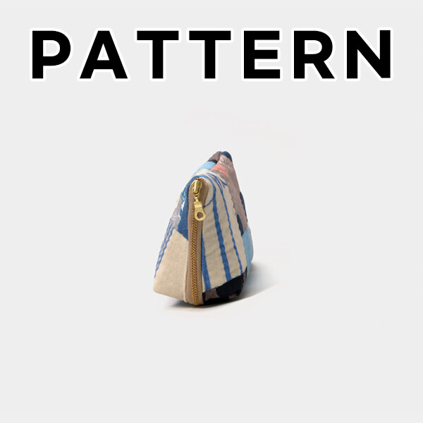 [바이핸즈] 퀼트도안 - 하프린넨 거꾸로 파우치