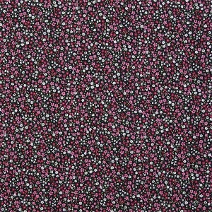 [세븐베리] 브로드 키스마리 플라워 D6 프린트원단 - 미드나잇핑크 (1/2Yd)