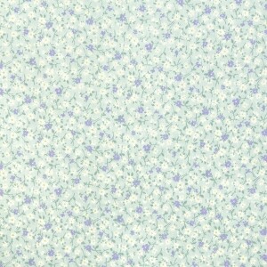 [세븐베리] 브로드 스프링 플라워 D9 프린트원단 - 민트 (1/2Yd)