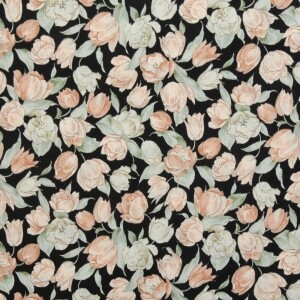 [세븐베리] 마리에타 노스텔지어 컬렉션 D1 셔팅 프린트원단 - 블랙 (1/2Yd)