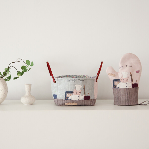 [바이핸즈] 퀼트패키지 소품 - 바구니와 주방장갑