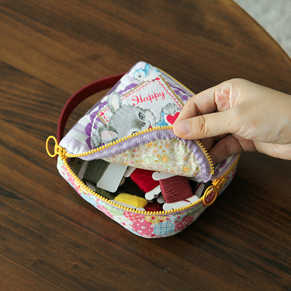 [바이핸즈] 퀼트패키지 소품 - 해피 애니멀 파우치