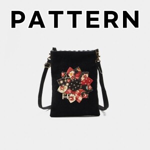 [바이핸즈] 퀼트도안 - 앤틱플라워 핸폰가방 (개)