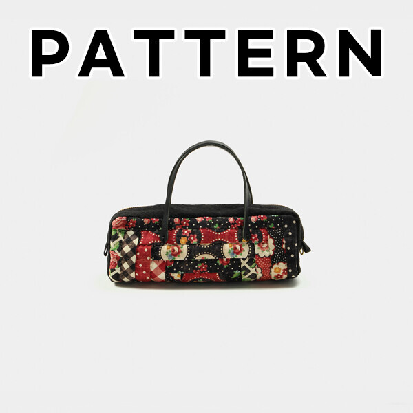 [바이핸즈] 퀼트도안 - 앤틱플라워 핸들 파우치