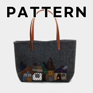 [바이핸즈] 퀼트도안 - 하우스 울체크 토트백 (개)