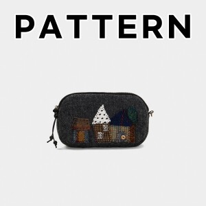[바이핸즈] 퀼트도안 - 하우스 울체크 파우치겸 미니가방 (개)
