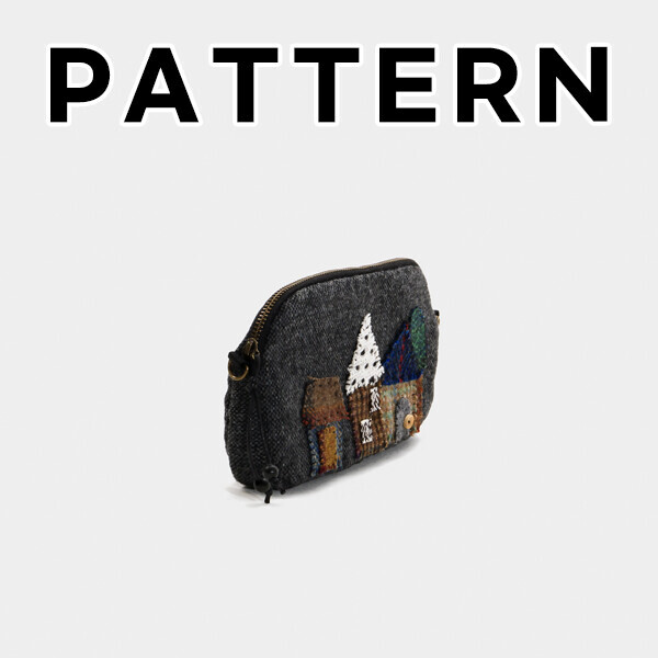 [바이핸즈] 퀼트도안 - 하우스 울체크 파우치겸 미니가방