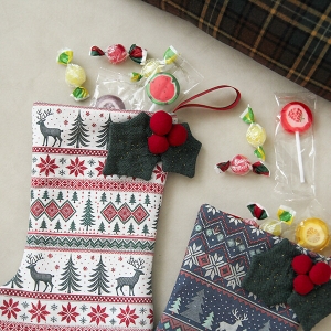 [바이핸즈] 퀼트패키지 소품 - 크리스마스 노르딕 양말 (네이비) (개)