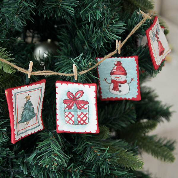 [바이핸즈] 퀼트패키지 소품 - 크리스마스 스탬프 리스