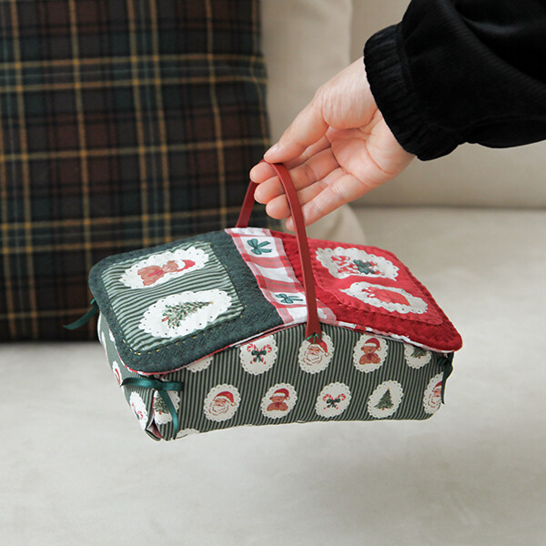 [바이핸즈] 퀼트패키지 소품 - 크리스마스 캔디 바스켓