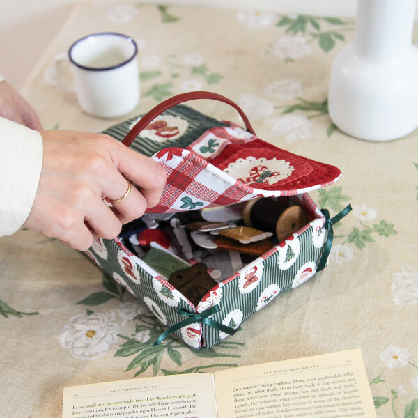 [바이핸즈] 퀼트패키지 소품 - 크리스마스 캔디 바스켓