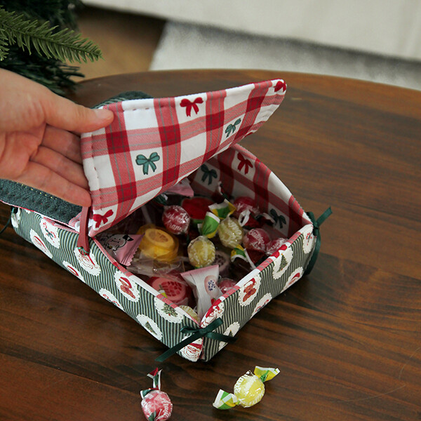 [바이핸즈] 퀼트패키지 소품 - 크리스마스 캔디 바스켓