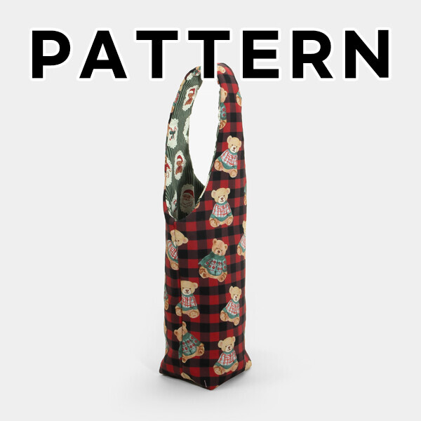 [바이핸즈] 퀼트도안 - 베어체크 텀블러백