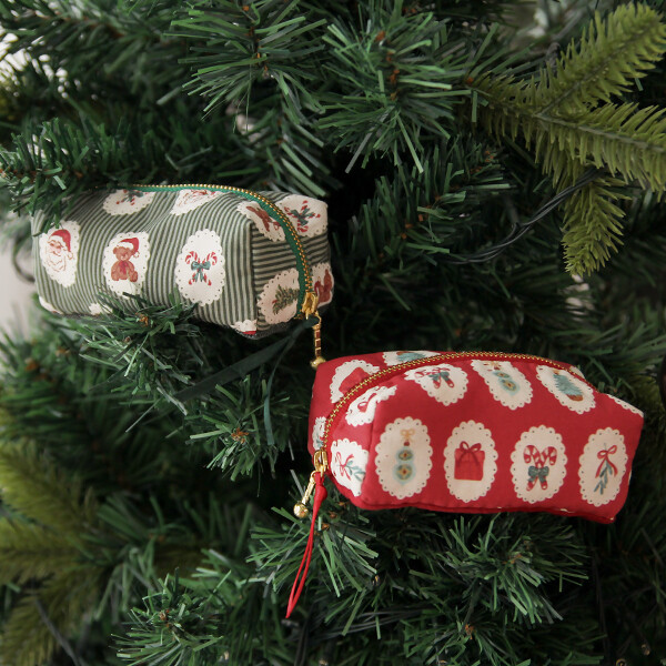 [바이핸즈] 퀼트패키지 소품 - 크리스마스 파우치 2개 세트