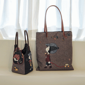 [퀼트 초보자용] 퀼트패키지 가방 - 낭만소녀 & 로맨틱 가이 3종 세트 (에코백, 토트백, 키링) (개)