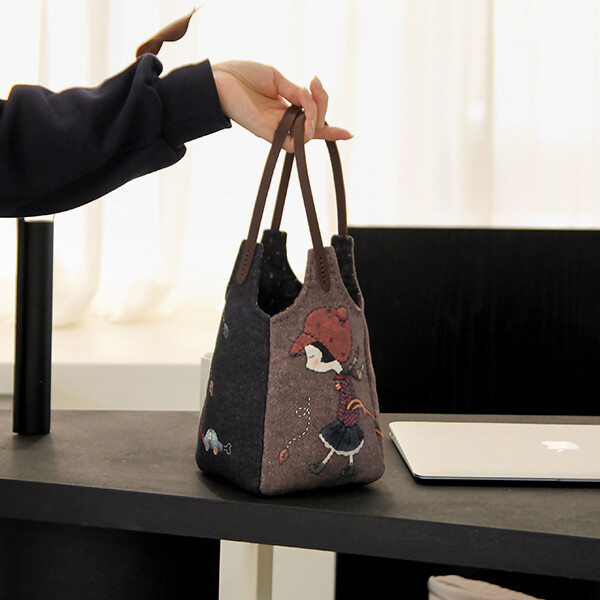 [퀼트 초보자용] 퀼트패키지 가방 - 낭만소녀 & 로맨틱 가이 3종 세트 (에코백, 토트백, 키링)