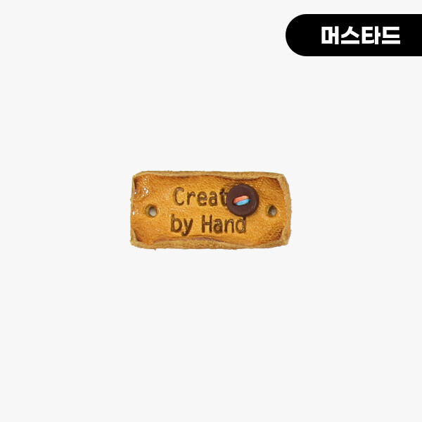 [장식부자재] 핸드메이드 미니단추 통가죽라벨 ※