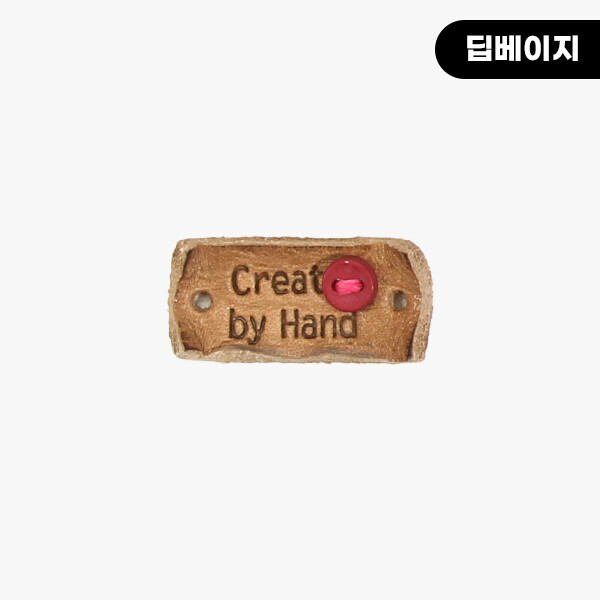 [장식부자재] 핸드메이드 미니단추 통가죽라벨 ※
