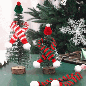 크리스마스 장식 뜨개 모자 목도리 5개 세트 ※ (set)