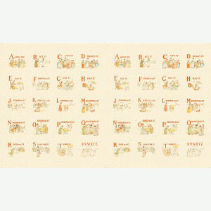 케이트 그린어웨이 ABC 알파벳 하프린넨 커트지 140cm x 83cm (개)