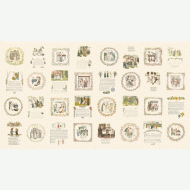 바이핸즈 EYPD-D88 케이트 그린어웨이 플라워 리스 하프린넨 커트지 원단 140cm x 80cm 20수 (개)