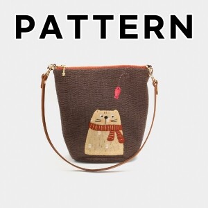 [바이핸즈] 퀼트도안 - 누빔 고양이 숄더백 (개)