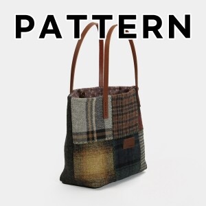 [바이핸즈] 퀼트도안 - 울체크 핸드메이드 토트백 (개)
