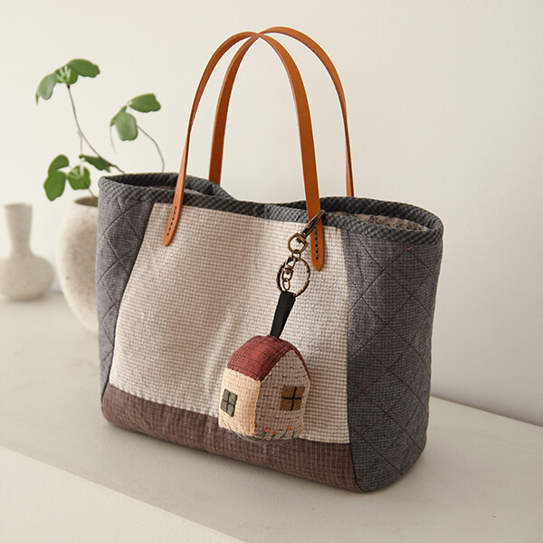 [바이핸즈] 퀼트패키지 소품 - 하우스 퀼트키링 2개 세트