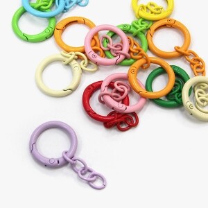 키링 컬러 O링 체인 연결고리 5개 세트 (set)
