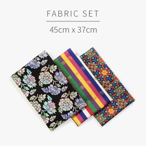 [원단패키지] 비단면 전통원단 컬렉션 3종 - 45cm x 37cm HSH4971 (set)