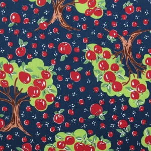 [유와] 아프펠 셔팅 프린트원단 - 네이비 (1/4yd) 829954-D (개)