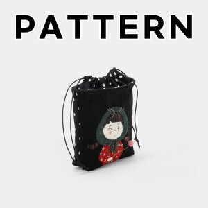 [바이핸즈] 퀼트도안 - 딸기소녀 스트링 파우치 (개)