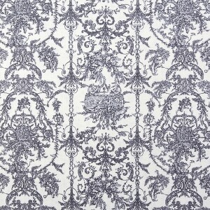 [코튼프린트] 대폭 명화 베르사유가든 프린트원단 - 그레이 (1/2Yd)