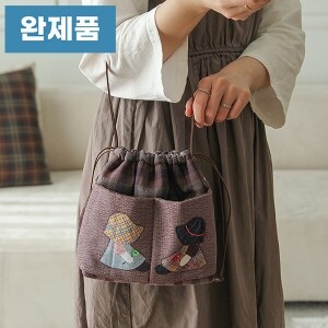 [바이핸즈] 퀼트완제품 가방 - 보넷걸 조리개 가방 (개)