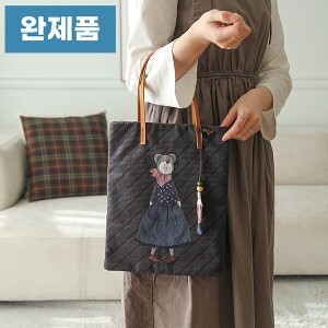 [바이핸즈] 퀼트완제품 가방 - 피싱베어 에코백 (브라운) (개)