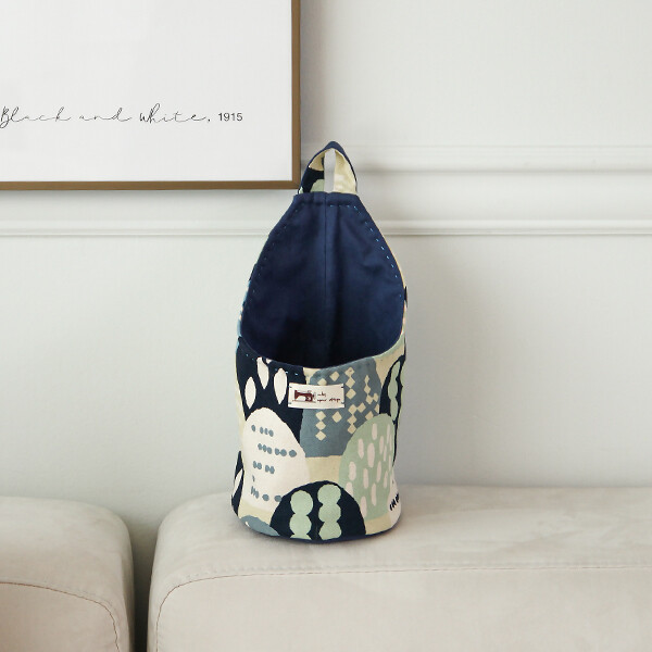 [바이핸즈] 유튜브 영상제공 퀼트패키지 소품 - 실용적인 바스켓 (블루)