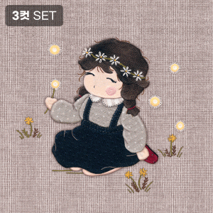 [퀼트바이엘&바이핸즈] DTP 옥스포드 대폭 베이비엘 아플리케 입체프린트 커트지 (EYCD-54) - 3컷 1세트 (개)