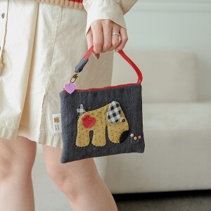 [바이핸즈] 퀼트패키지 소품 - 킁킁 도그 파우치 (개)