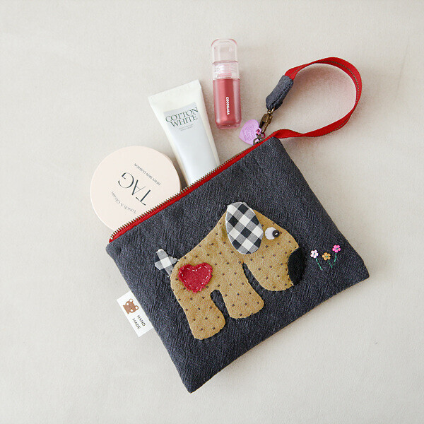 [바이핸즈] 퀼트패키지 소품 - 킁킁 도그 파우치