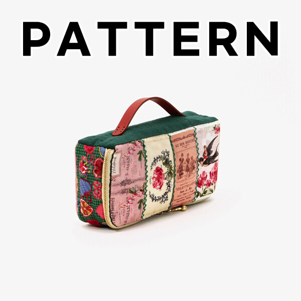 [바이핸즈] 퀼트도안 - 로즈 사각 파우치