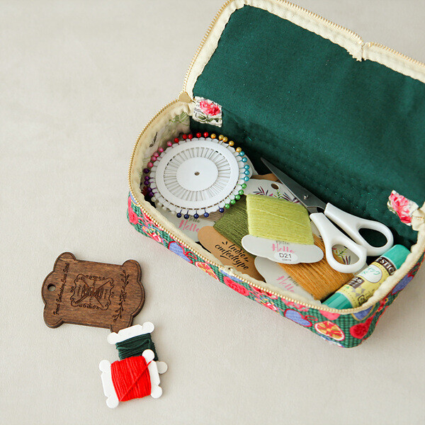 [바이핸즈] 퀼트패키지 소품 - 로즈 사각 파우치